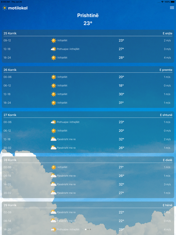 motilokal iPad screenshot 1 - Weather app