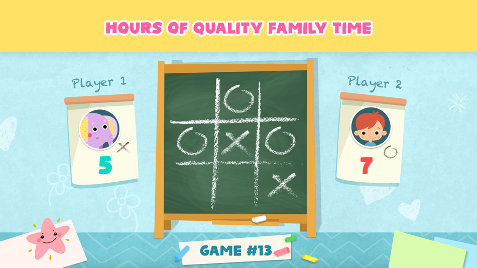 #6. Tic Tac Toe 2 player XO (iOS) Podle: Kids Academy Co apps: Preschool & Kindergarten Learning Kids Games, Educational Books, Free Songs