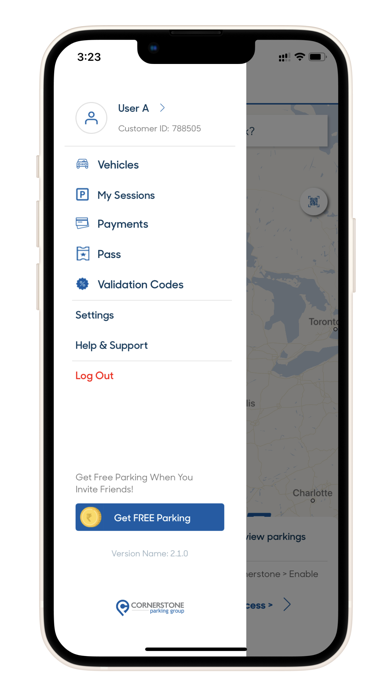 Cornerstone Parking Screenshot