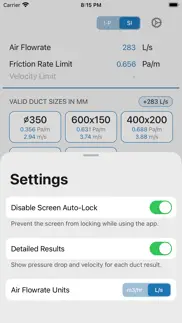 ductulator duct sizing iphone screenshot 3