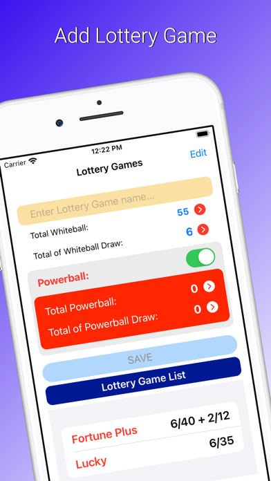 Lottery Sheet Screenshot