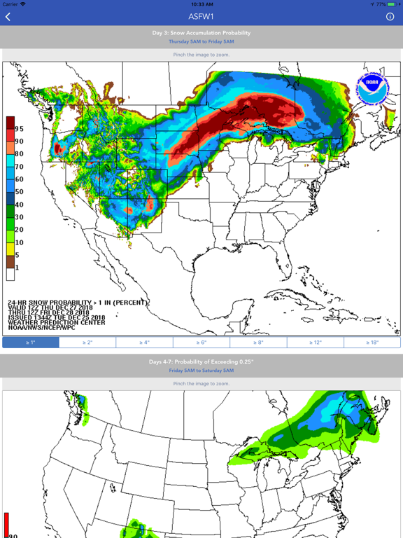 Snow Report & Forecast iPad screenshot 6 - Weather app