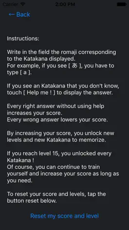 Game screenshot Katakana : learn and memorize apk