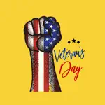 Happy Veterans Day Stickers App Cancel