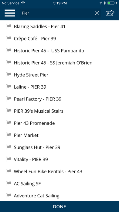 Fisherman's Wharf Trip Planner Screenshot