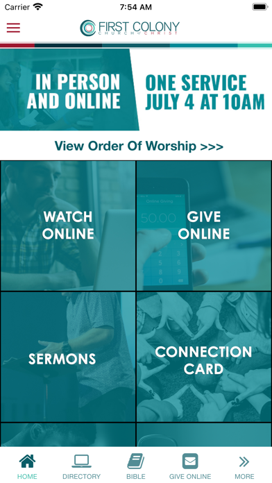 First Colony Church of Christ Screenshot