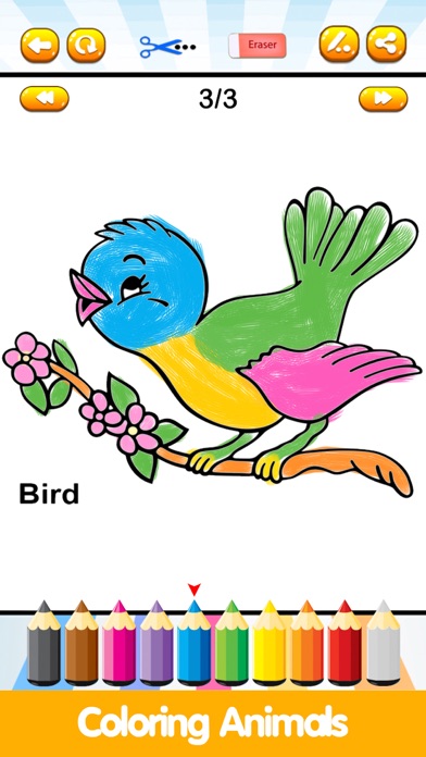 ABC Writing & Animals Coloring Screenshot