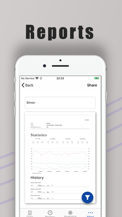 Blood Pressure H+ Screenshot