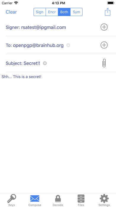 iPGMail Screenshot