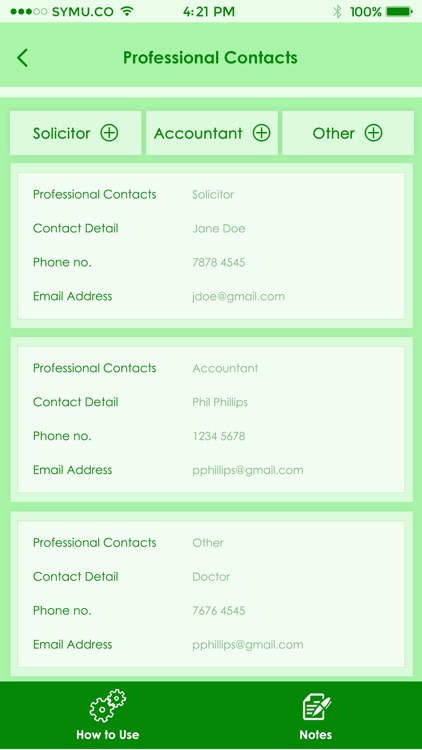 Contingency Plan-Professional