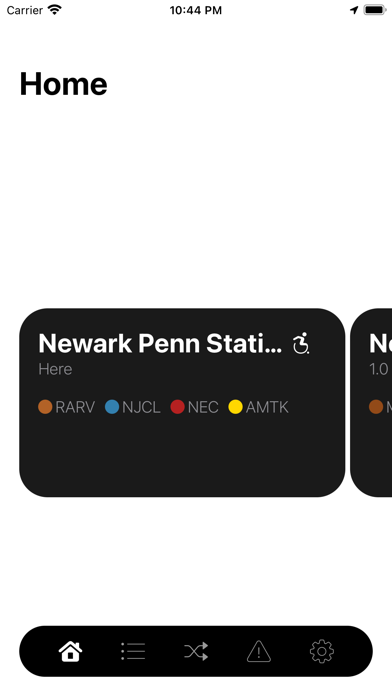 New Jersey Rail Departures Screenshot