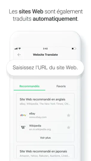 Capture d'écran de Naver Papago - Traducteur Par sur iPhone 7