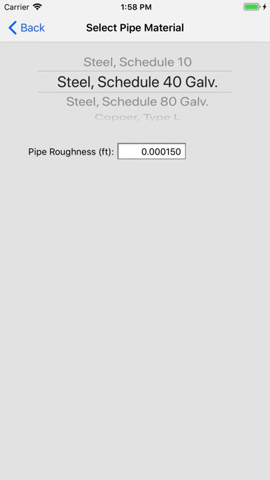 HVAC Pipe Sizer - Gas High Screenshot