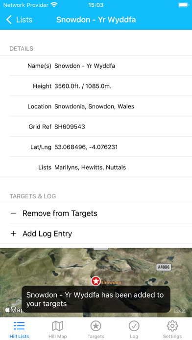 MyPeaks UK Hills & Mountains Screenshot