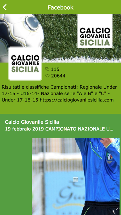 Calcio Giovanile Sicilia Screenshot