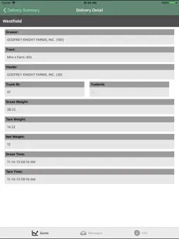 Cane Scale Data screenshot 8