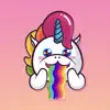 Rainbow Fatty Unicorn Stickers delete, cancel