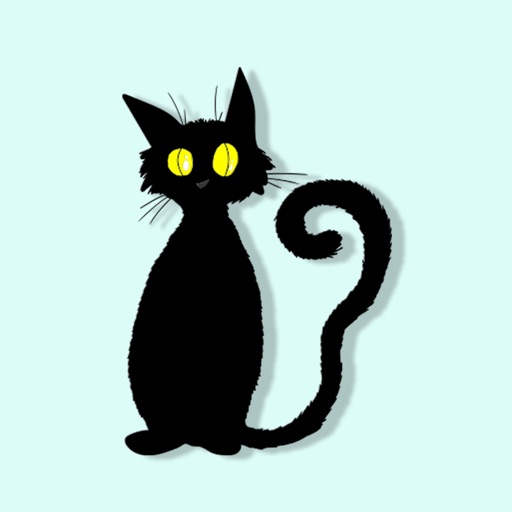 Black Cat in the City Stickers icon