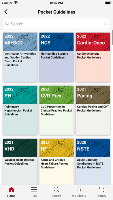 ESC Pocket Guidelines Screenshot