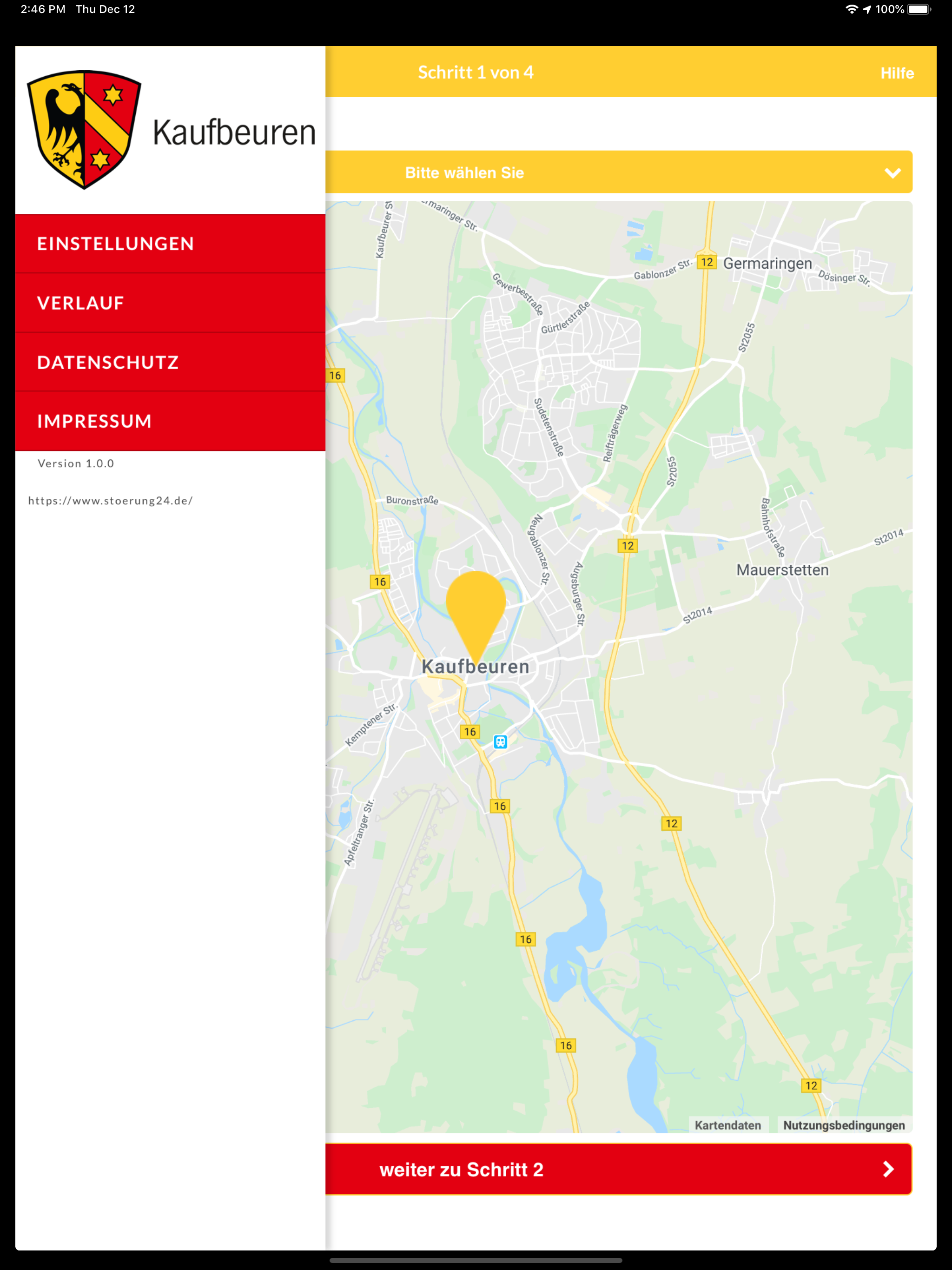 Störungsmelder Kaufbeuren