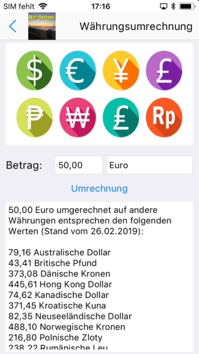 Norderney App für den Urlaub Screenshot