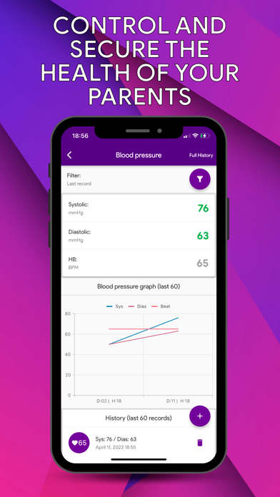 Blood Pressure App Diary, BPD Screenshot