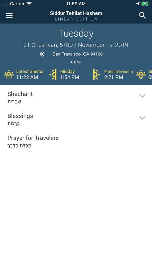#1. Siddur – Linear Edition (iOS) 由: Chabad.org Jewish Apps