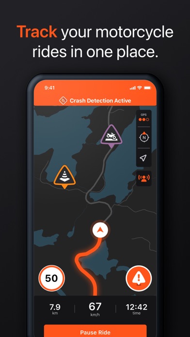 Detecht - Motorcycle App & GPS Screenshot