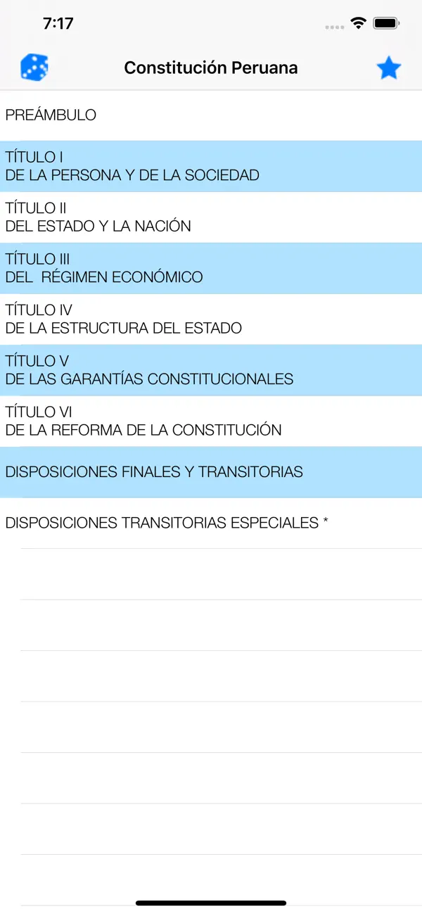 Constitución Peruana (iOS) di: F&E System Apps