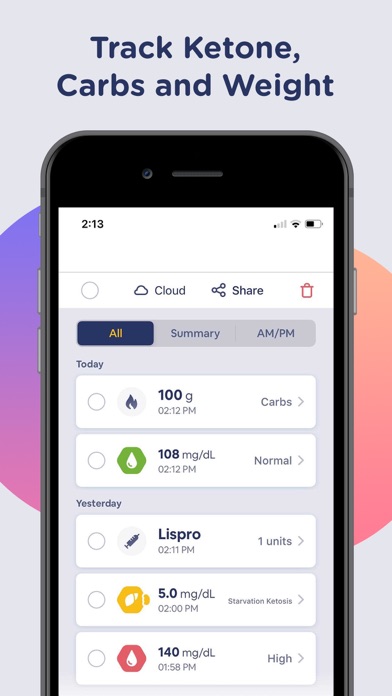 Blood Sugar Tracking Glucobyte Screenshot