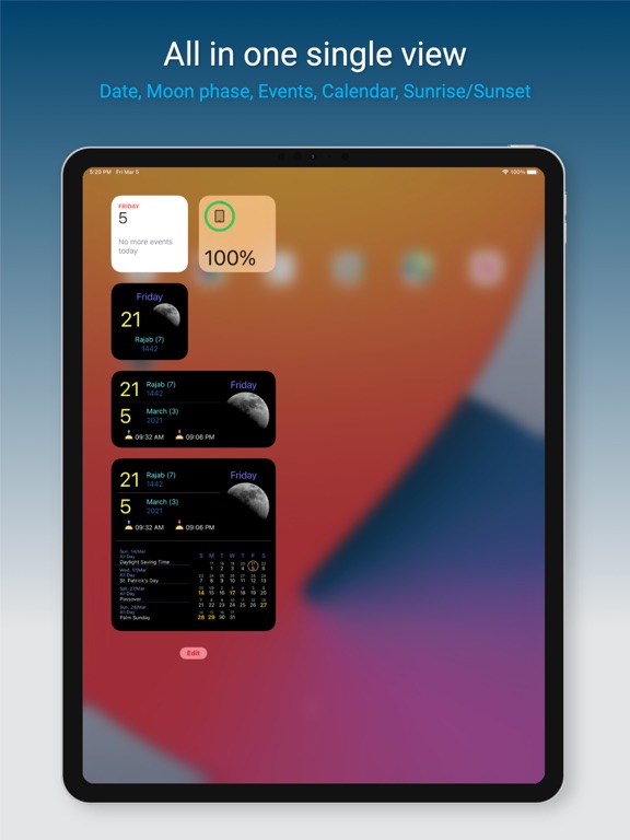 Screenshot #4 pour Calendar & PrayTimes Widget