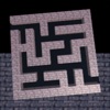 3D Maze of brick walls icon