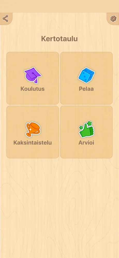 Kertotaulu, matematiikka