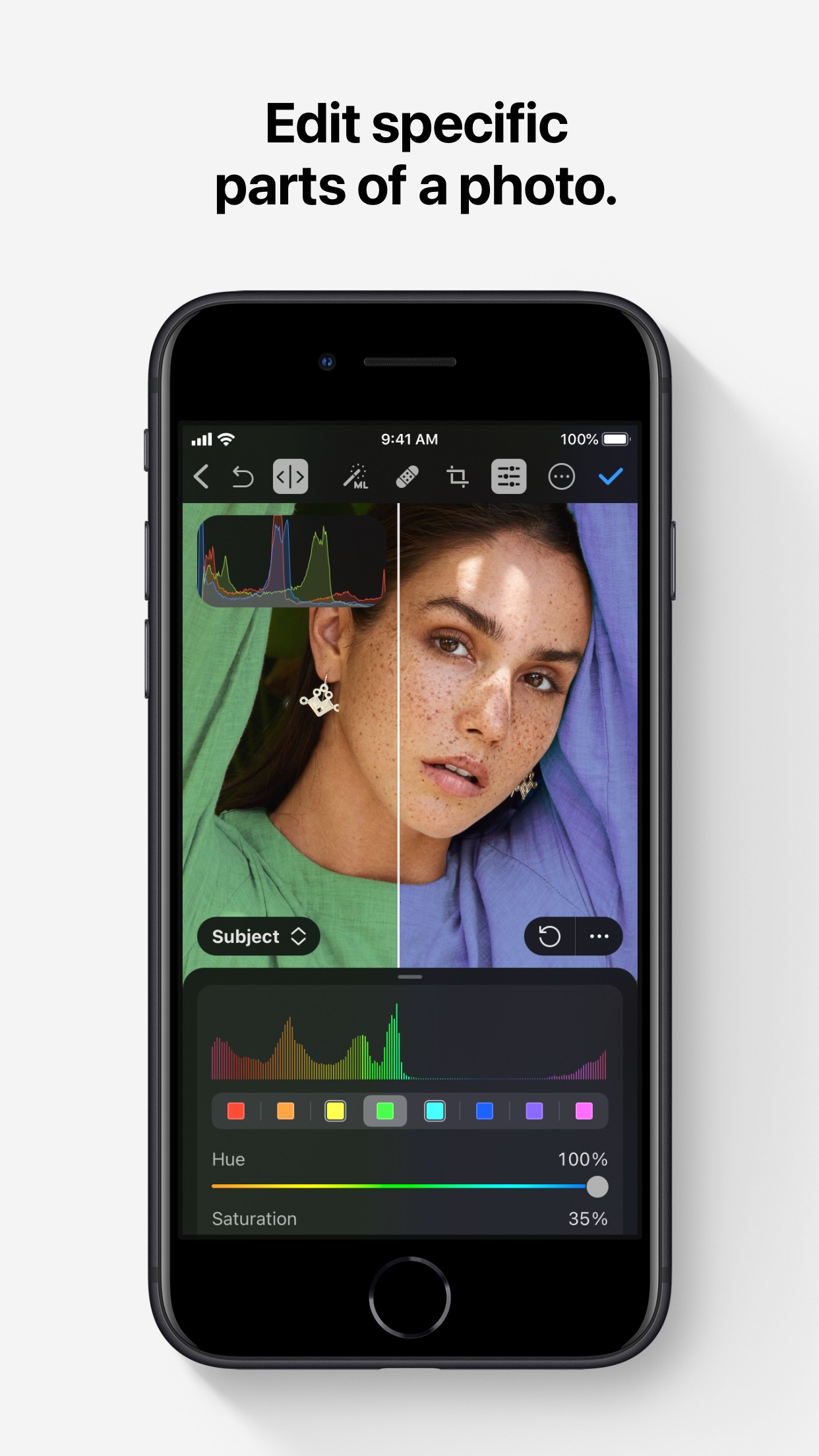 Screenshot do app Photomator – Photo Editor