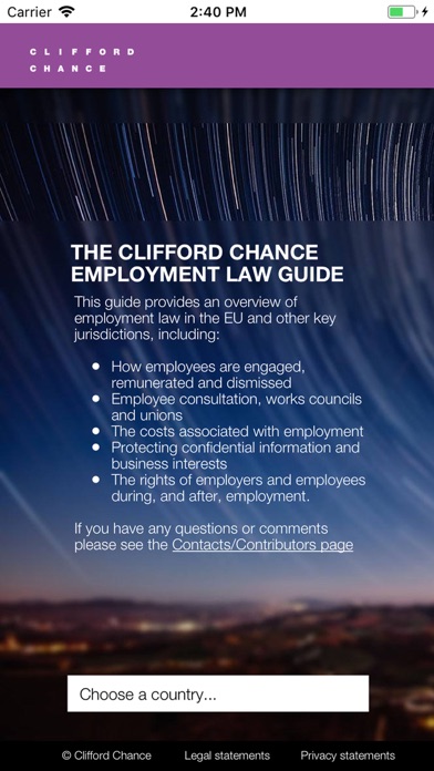 Clifford Chance Employment Law Screenshot