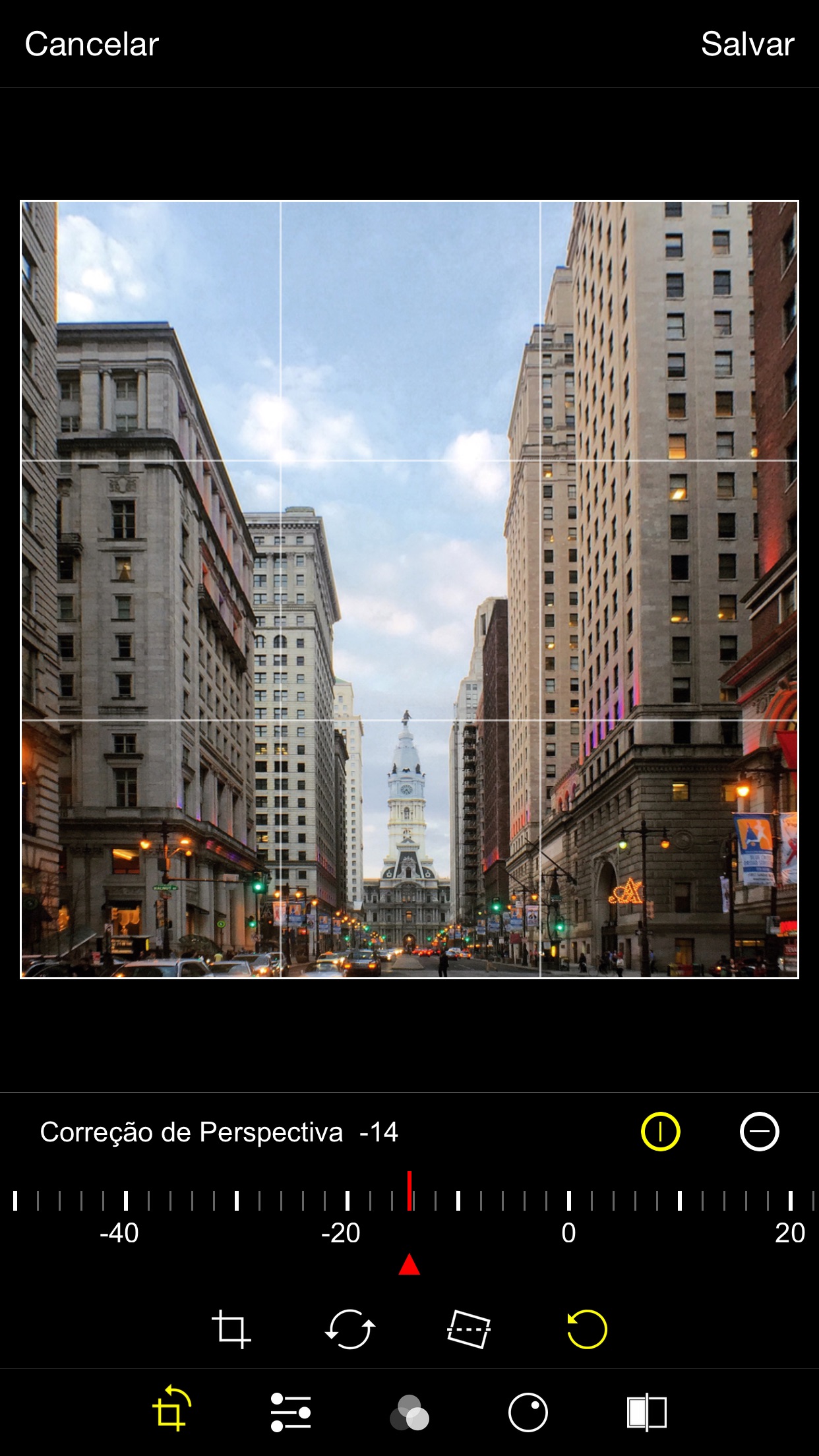 Screenshot do app ProCam 8