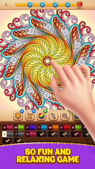 Screenshot #3 pour Cross Stitch Coloring Mandala