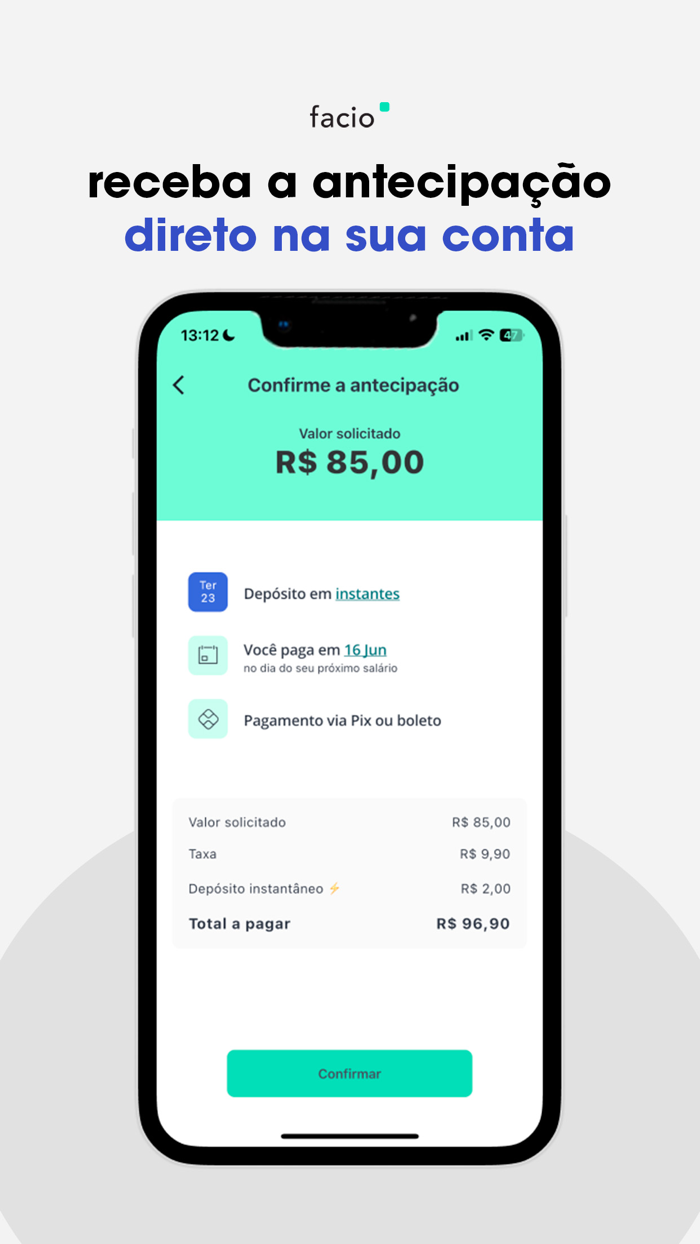 Facio - Antecipação de salário