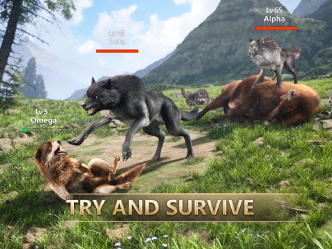 Wolf Game: Wild Animal Warsのおすすめ画像1