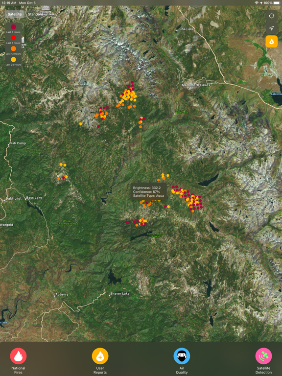 Firesource - Live Wildfires iPad screenshot 3 - Weather app