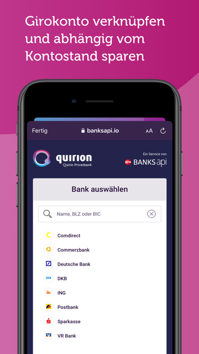 quirion – digitale Geldanlage Screenshot