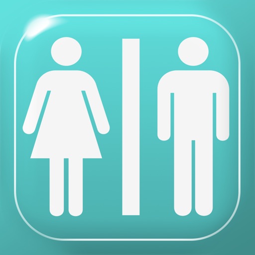 Restroom information map icon