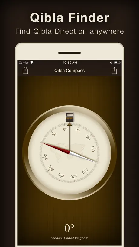 Qibla Compass (Kaaba Locator)