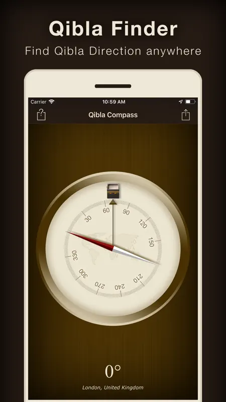 Qibla Compass (Kaaba Locator) screenshot 1 of 4