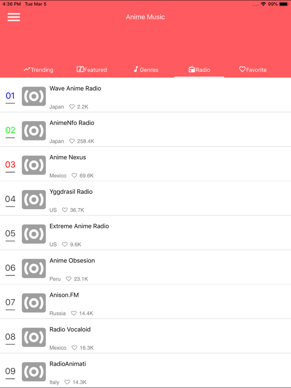 Anime Music Collection iPad screenshot 4 - Music app