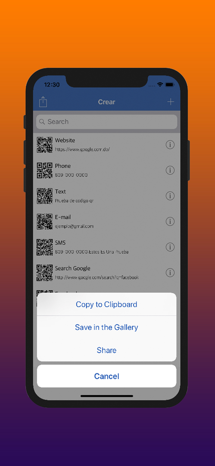 eScanner code reader QR