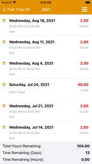 paid time off iphone screenshot 2