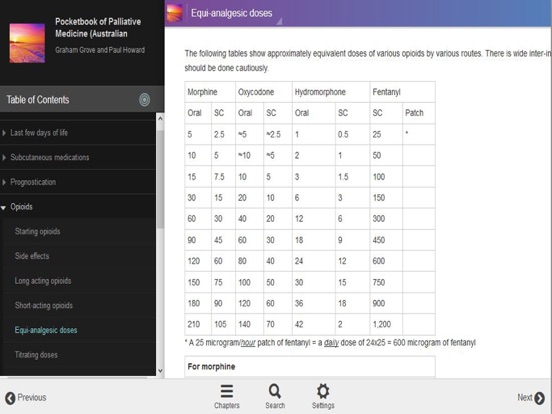 Screenshot #4 pour Palliative Medicine Pocketbook