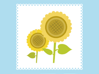 Sticker sunflower