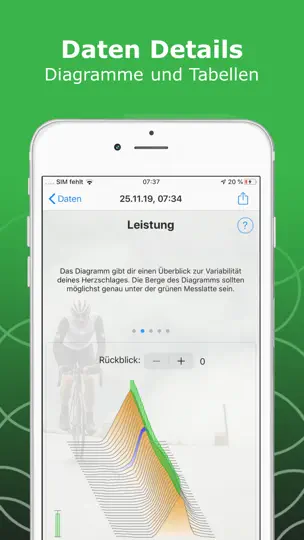 Screenshot von HeartBreath HRV auf dem iPhone 7